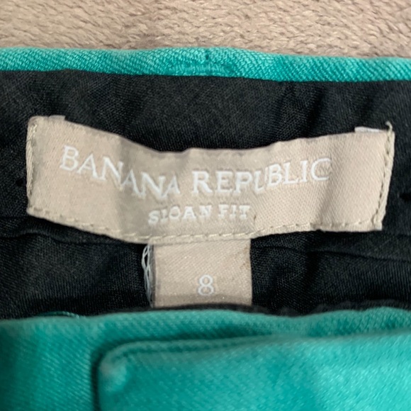 EUC Banana Republic Green Stretchy Sloan Fit Pants Size 8 - Picture 4 of 4